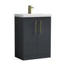 [BALARN1403AH017] Bramshall Floor Standing 2-Door Vanity & Mid-Edge Basin – Choice of Colour and Handle Finish - Cutout