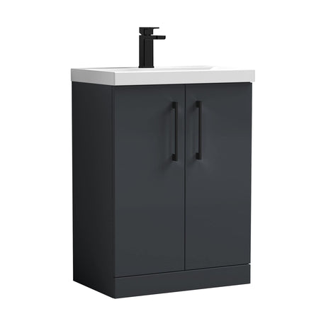 [BALARN1403AH018] Bramshall Floor Standing 2-Door Vanity & Mid-Edge Basin – Choice of Colour and Handle Finish - Cutout