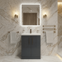 [BALARN1403AH1516] Bramshall Floor Standing 2 Door Vanity Basin Unit with Mid-Edge Basin, 600mm, Choice of Colour and Handle Finish - Lifestyle 1