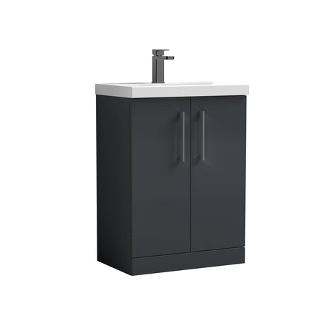 Bramshall Floor Standing 2-Door Vanity & Mid-Edge Basin – Choice of Colour and Handle Finish