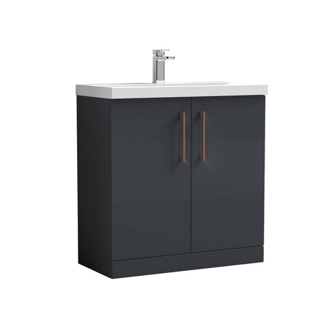 Bramshall Floor Standing 2-Door Vanity & Mid-Edge Basin – Choice of Colour and Handle Finish