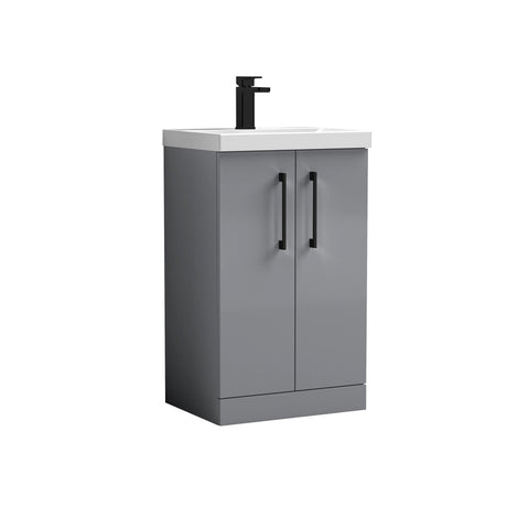 Bramshall Floor Standing 2-Door Vanity & Mid-Edge Basin – Choice of Colour and Handle Finish