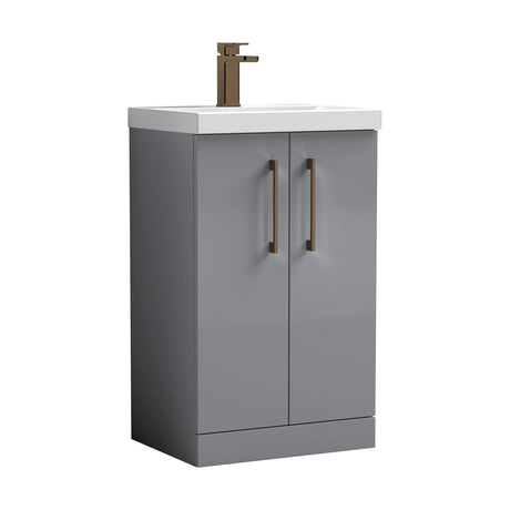 [BALARN2201AH1516] Bramshall Floor Standing 2-Door Vanity & Mid-Edge Basin – Choice of Colour and Handle Finish - Cutout