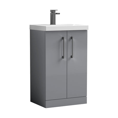 [BALARN2201AH716] Bramshall Floor Standing 2-Door Vanity & Mid-Edge Basin – Choice of Colour and Handle Finish - Cutout