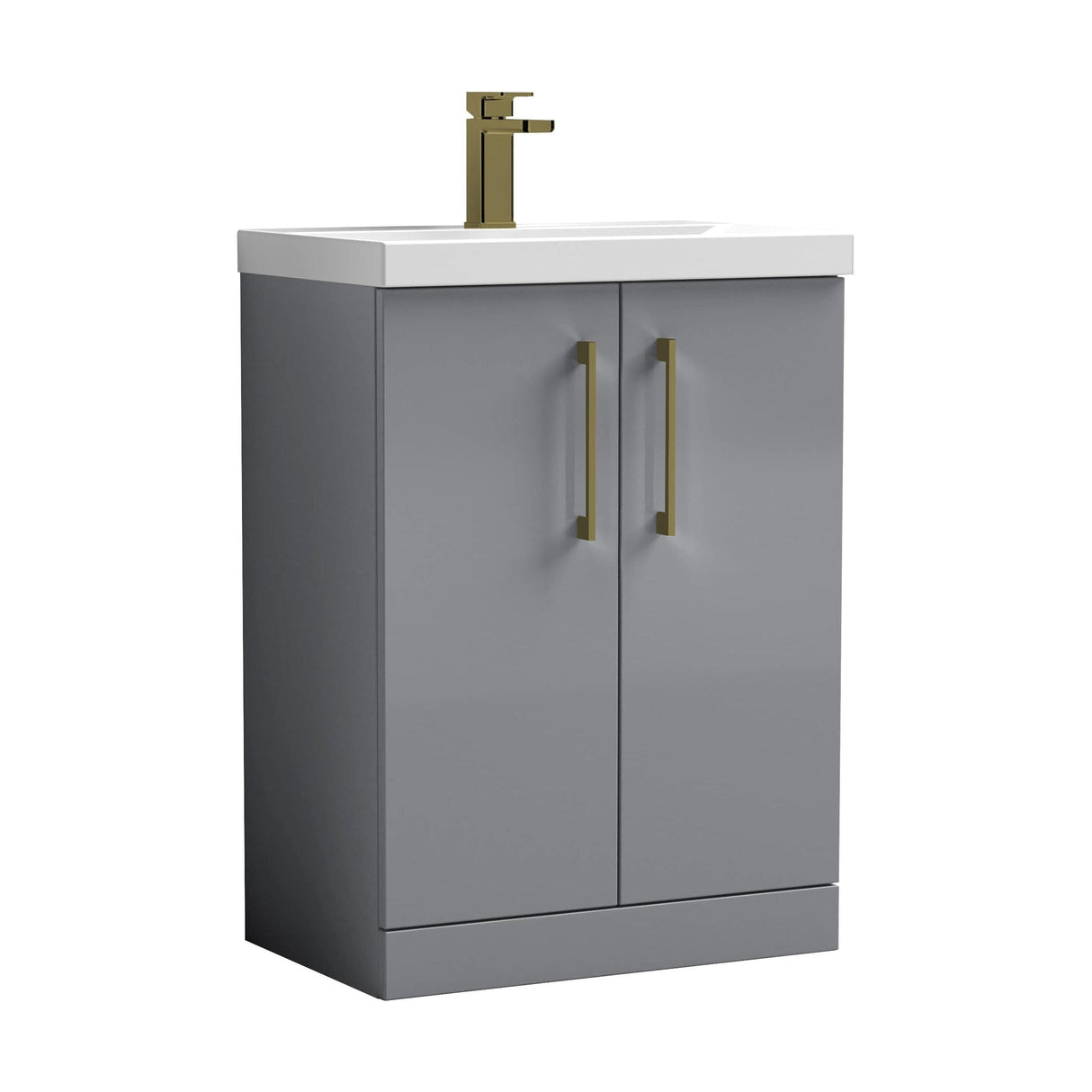 [BALARN2203AH017] Bramshall Floor Standing 2-Door Vanity & Mid-Edge Basin – Choice of Colour and Handle Finish - Cutout