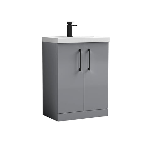 Bramshall Floor Standing 2-Door Vanity & Mid-Edge Basin – Choice of Colour and Handle Finish