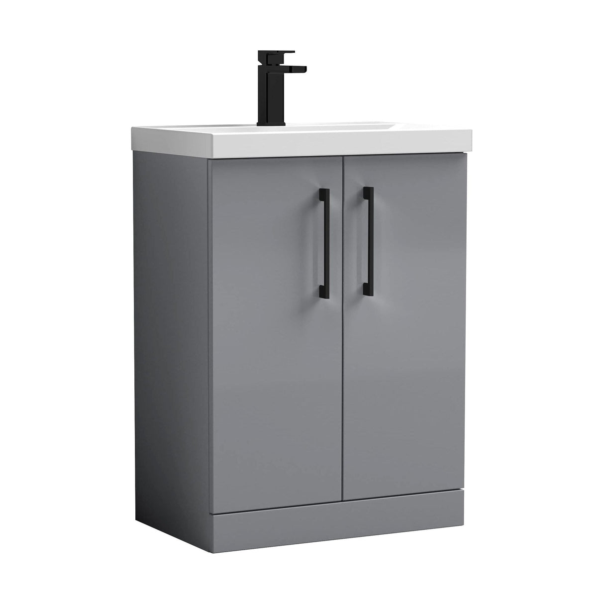 [BALARN2203AH018] Bramshall Floor Standing 2-Door Vanity & Mid-Edge Basin – Choice of Colour and Handle Finish - Cutout