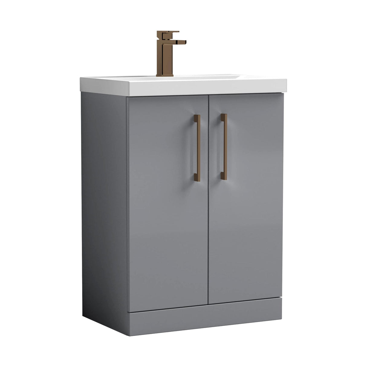 [BALARN2203AH1516] Bramshall Floor Standing 2-Door Vanity & Mid-Edge Basin – Choice of Colour and Handle Finish - Cutout