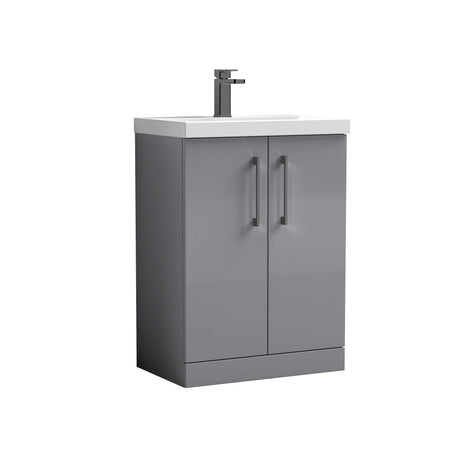 Bramshall Floor Standing 2-Door Vanity & Mid-Edge Basin – Choice of Colour and Handle Finish