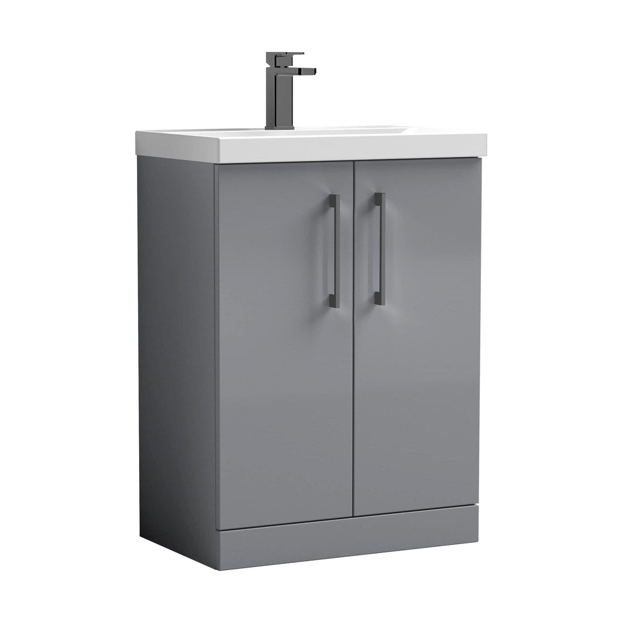 [BALARN2203AH716] Bramshall Floor Standing 2-Door Vanity & Mid-Edge Basin – Choice of Colour and Handle Finish - Cutout