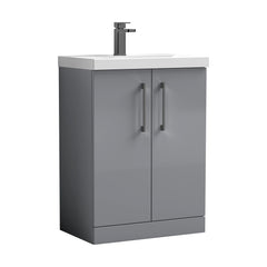 [BALARN2203AH716] Bramshall Floor Standing 2-Door Vanity & Mid-Edge Basin – Choice of Colour and Handle Finish - Cutout
