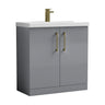 [BALARN2205AH017] Bramshall Floor Standing 2-Door Vanity & Mid-Edge Basin – Choice of Colour and Handle Finish - Cutout