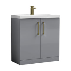[BALARN2205AH017] Bramshall Floor Standing 2-Door Vanity & Mid-Edge Basin – Choice of Colour and Handle Finish - Cutout