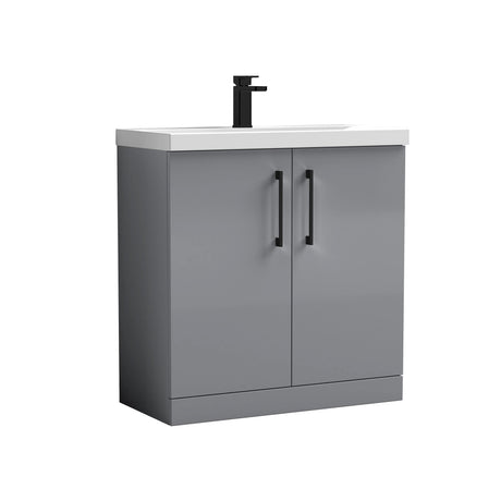 Bramshall Floor Standing 2-Door Vanity & Mid-Edge Basin – Choice of Colour and Handle Finish