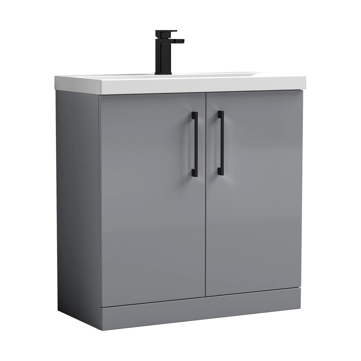 [BALARN2205AH018] Bramshall Floor Standing 2-Door Vanity & Mid-Edge Basin – Choice of Colour and Handle Finish - Cutout