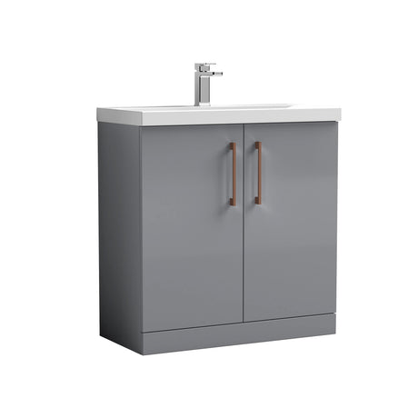 Bramshall Floor Standing 2-Door Vanity & Mid-Edge Basin – Choice of Colour and Handle Finish