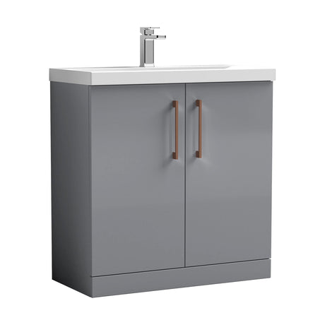 [BALARN2205AH019] Bramshall Floor Standing 2-Door Vanity & Mid-Edge Basin – Choice of Colour and Handle Finish - Cutout