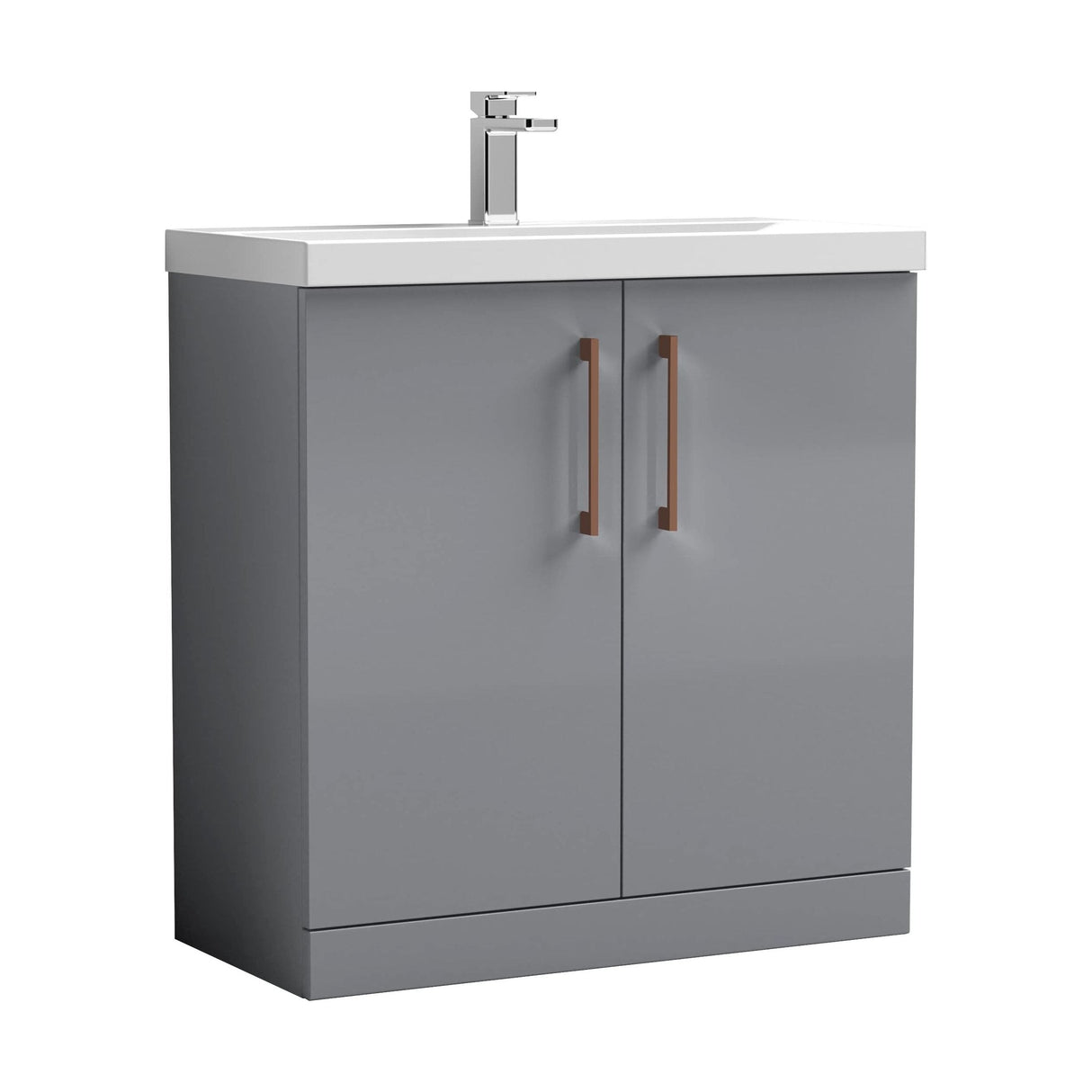 [BALARN2205AH019] Bramshall Floor Standing 2-Door Vanity & Mid-Edge Basin – Choice of Colour and Handle Finish - Cutout