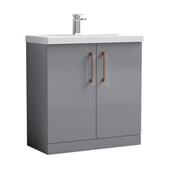 [BALARN2205AH019] Bramshall Floor Standing 2-Door Vanity & Mid-Edge Basin – Choice of Colour and Handle Finish - Cutout