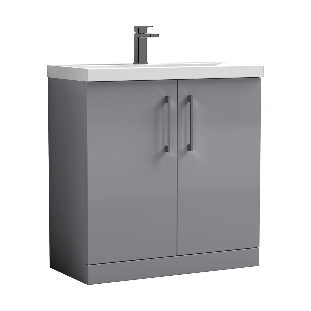 [BALARN2205AH716] Bramshall Floor Standing 2-Door Vanity & Mid-Edge Basin – Choice of Colour and Handle Finish - Cutout