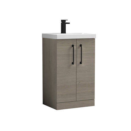 Bramshall Floor Standing 2-Door Vanity & Mid-Edge Basin – Choice of Colour and Handle Finish