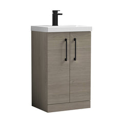 [BALARN2501AH018] Bramshall Floor Standing 2-Door Vanity & Mid-Edge Basin – Choice of Colour and Handle Finish - Cutout