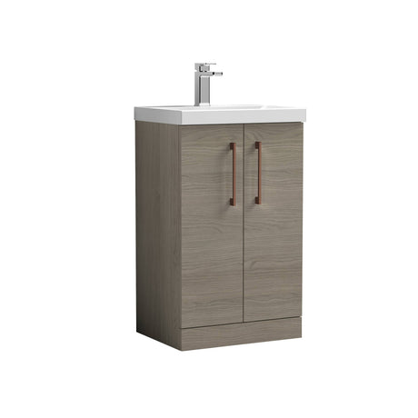 Bramshall Floor Standing 2-Door Vanity & Mid-Edge Basin – Choice of Colour and Handle Finish