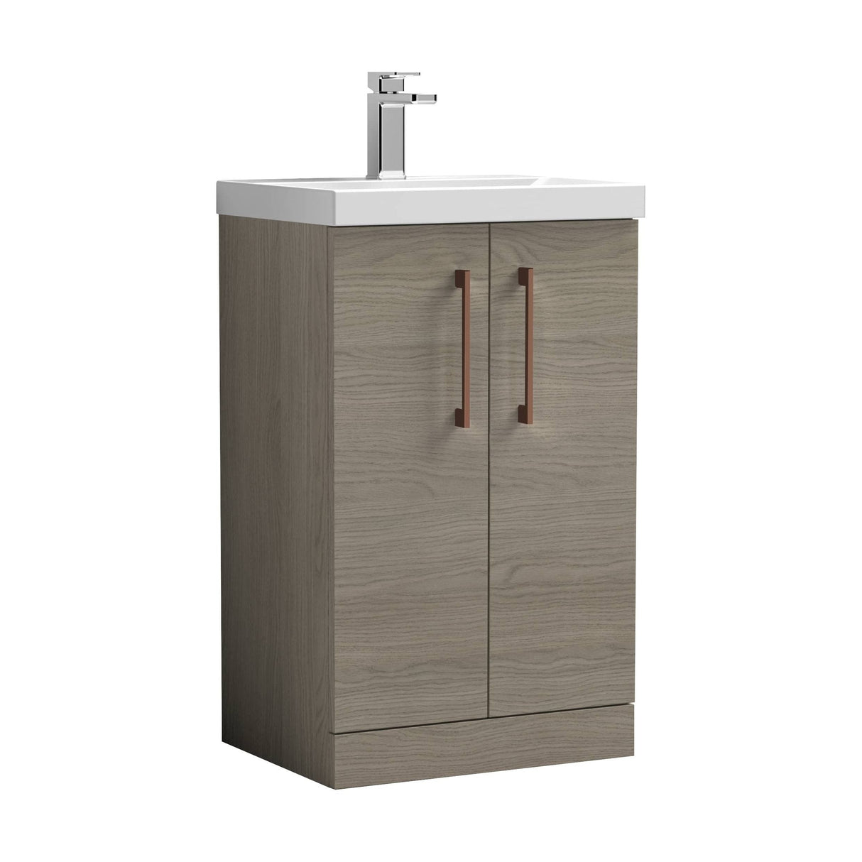[BALARN2501AH019] Bramshall Floor Standing 2-Door Vanity & Mid-Edge Basin – Choice of Colour and Handle Finish - Cutout