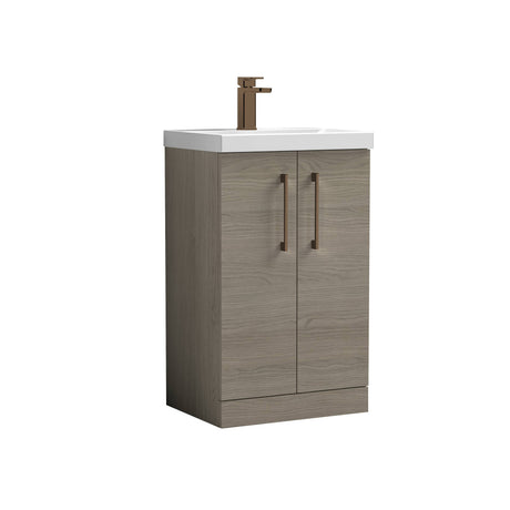 Bramshall Floor Standing 2-Door Vanity & Mid-Edge Basin – Choice of Colour and Handle Finish