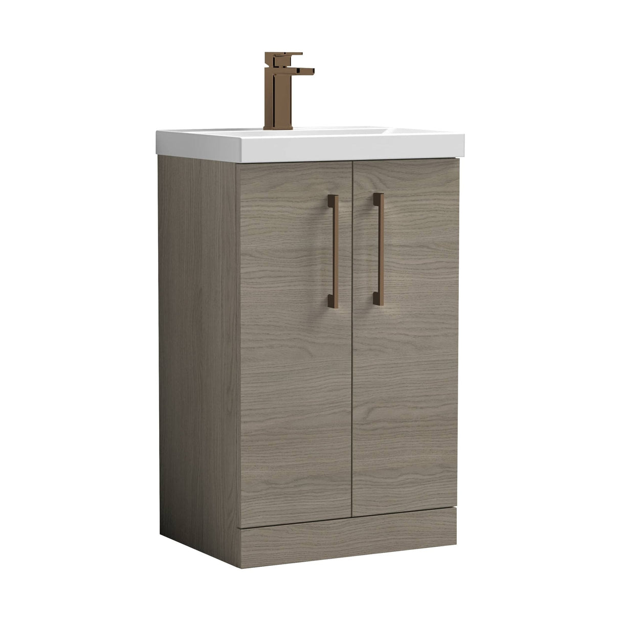 [BALARN2501AH1516] Bramshall Floor Standing 2-Door Vanity & Mid-Edge Basin – Choice of Colour and Handle Finish - Cutout