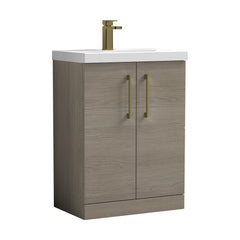 [BALARN2503AH017] Bramshall Floor Standing 2-Door Vanity & Mid-Edge Basin – Choice of Colour and Handle Finish - Cutout