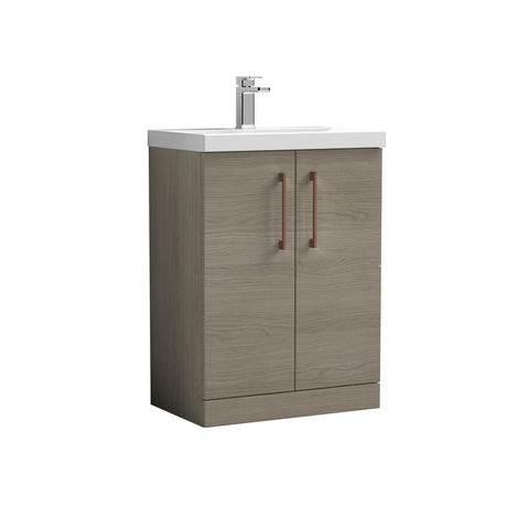 Bramshall Floor Standing 2-Door Vanity & Mid-Edge Basin – Choice of Colour and Handle Finish