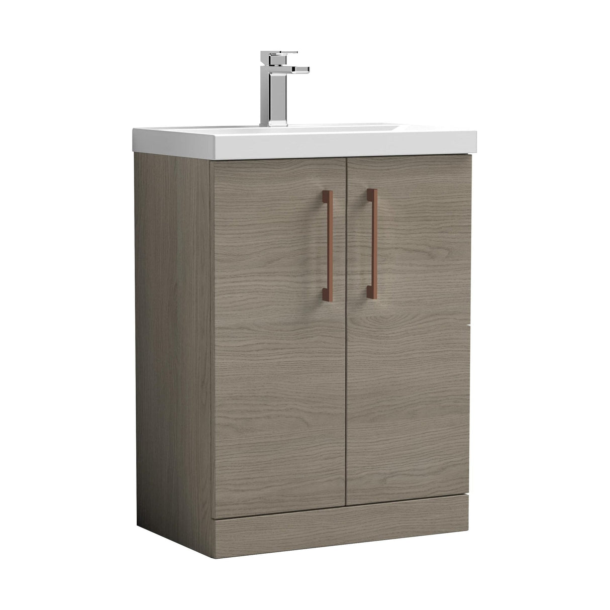 [BALARN2503AH019] Bramshall Floor Standing 2-Door Vanity & Mid-Edge Basin – Choice of Colour and Handle Finish - Cutout