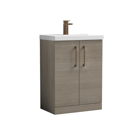 Bramshall Floor Standing 2-Door Vanity & Mid-Edge Basin – Choice of Colour and Handle Finish