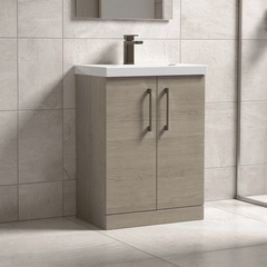 [BALARN2503AH1516] Bramshall Floor Standing 2 Door Vanity Basin Unit with Mid-Edge Basin, 600mm, Choice of Colour and Handle Finish - Lifestyle 2