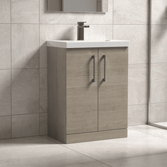 [BALARN2503AH716] Bramshall Floor Standing 2 Door Vanity Basin Unit with Mid-Edge Basin, 600mm, Choice of Colour and Handle Finish - Lifestyle 2