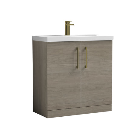 Bramshall Floor Standing 2-Door Vanity & Mid-Edge Basin – Choice of Colour and Handle Finish