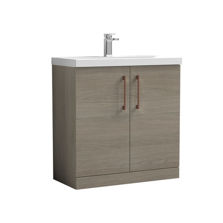 Bramshall Floor Standing 2-Door Vanity & Mid-Edge Basin – Choice of Colour and Handle Finish