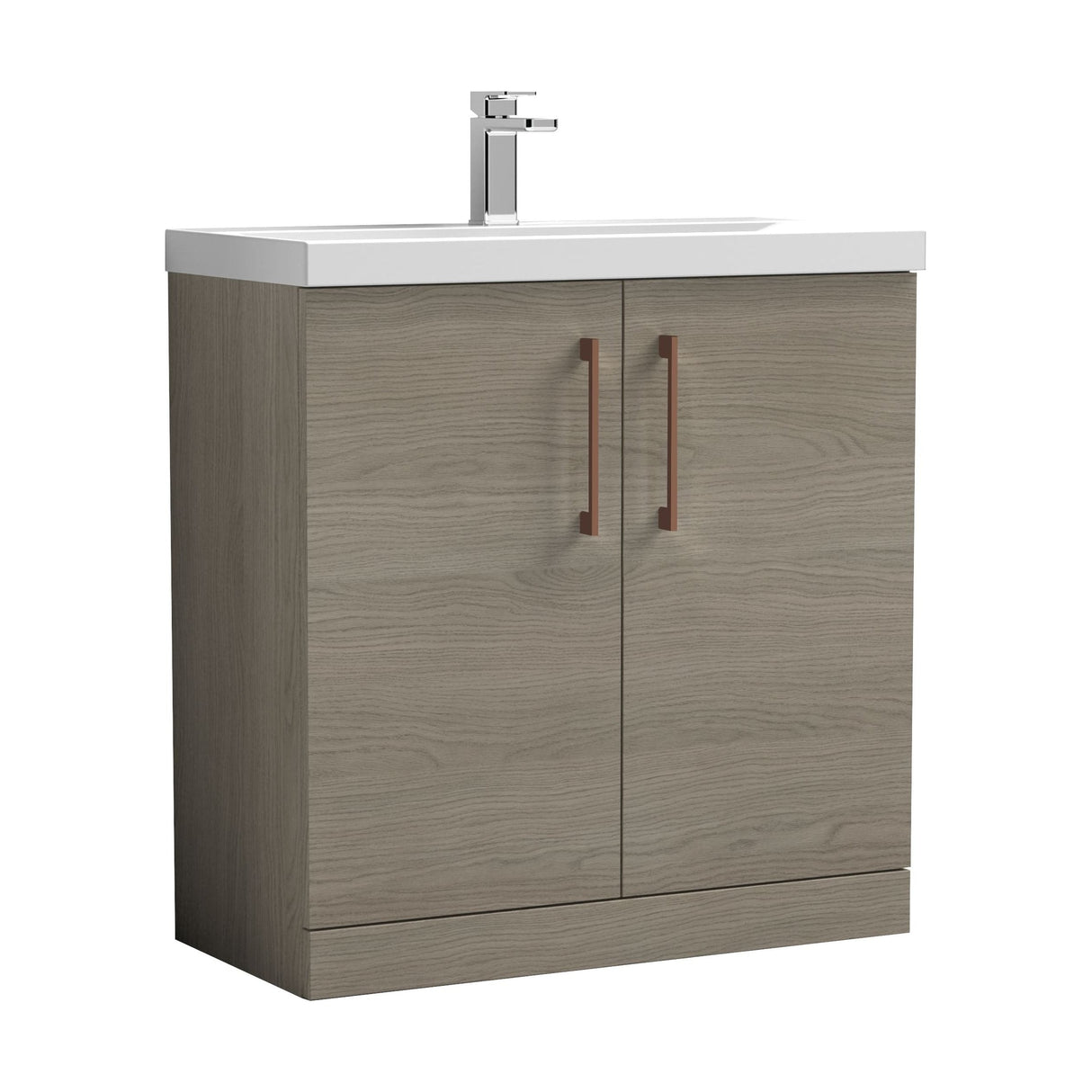 [BALARN2505AH019] Bramshall Floor Standing 2-Door Vanity & Mid-Edge Basin – Choice of Colour and Handle Finish - Cutout