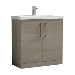 [BALARN2505AH019] Bramshall Floor Standing 2-Door Vanity & Mid-Edge Basin – Choice of Colour and Handle Finish - Cutout