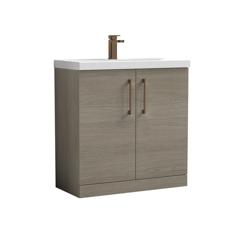 Bramshall Floor Standing 2-Door Vanity & Mid-Edge Basin – Choice of Colour and Handle Finish