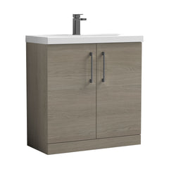 [BALARN2505AH716] Bramshall Floor Standing 2-Door Vanity & Mid-Edge Basin – Choice of Colour and Handle Finish - Cutout