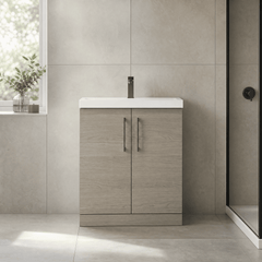 [BALARN2505AH716] Bramshall Floor Standing 2 Door Vanity Basin Unit with Mid-Edge Basin, 800mm, Choice of Colour and Handle Finish - Lifestyle 1