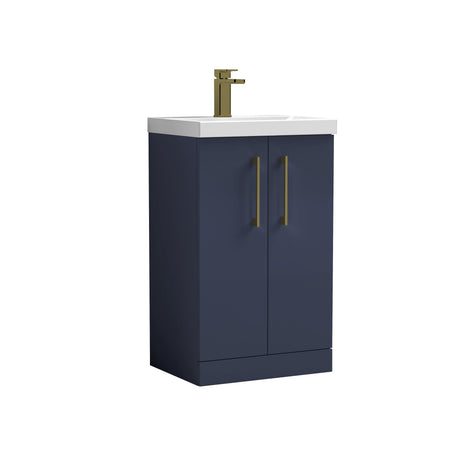 Bramshall Floor Standing 2-Door Vanity & Mid-Edge Basin – Choice of Colour and Handle Finish