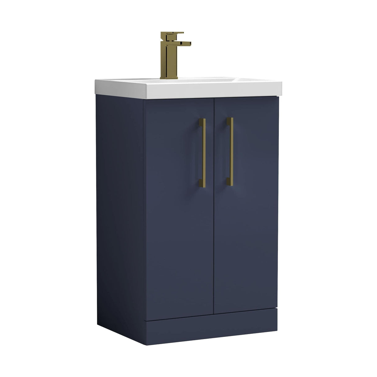 [BALARN2901AH017] Bramshall Floor Standing 2-Door Vanity & Mid-Edge Basin – Choice of Colour and Handle Finish - Cutout
