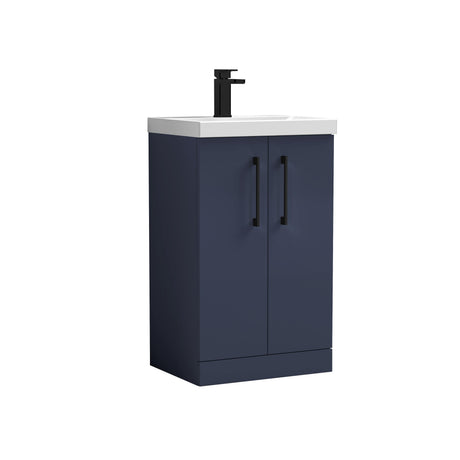 Bramshall Floor Standing 2-Door Vanity & Mid-Edge Basin – Choice of Colour and Handle Finish