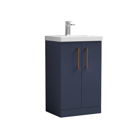 Bramshall Floor Standing 2-Door Vanity & Mid-Edge Basin – Choice of Colour and Handle Finish