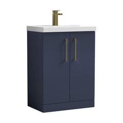 [BALARN2903AH017] Bramshall Floor Standing 2-Door Vanity & Mid-Edge Basin – Choice of Colour and Handle Finish - Cutout