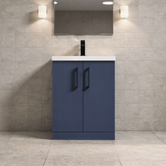 [BALARN2903AH018] Bramshall Floor Standing 2 Door Vanity Basin Unit with Mid-Edge Basin, 600mm, Choice of Colour and Handle Finish - Lifestyle 1
