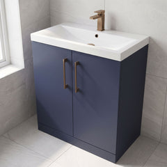 [BALARN2905AH1516] Bramshall Floor Standing 2 Door Vanity Basin Unit with Mid-Edge Basin, 800mm, Choice of Colour and Handle Finish - Lifestyle 2